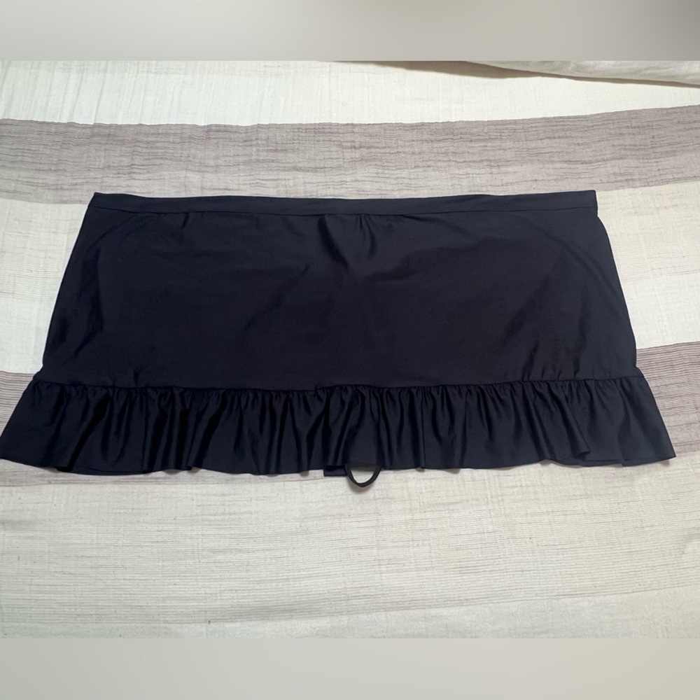 J. Crew Black Cover Up Wrap Skirt - Picture 4 of 7